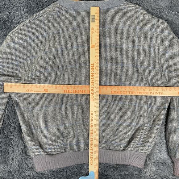 Pendleton 100% Virgin Wool Cardigan Sweater Men's XL Gray USA MADE Houndstooth - Picture 5 of 5